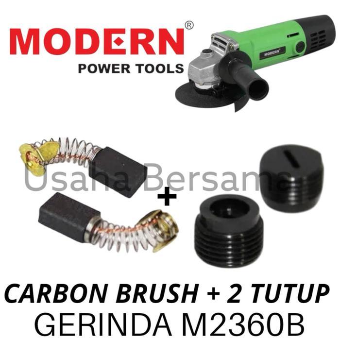CARBON BRUSH + 2 TUTUP GERINDA M2360B ARANG DAN TUTUP CB GERINDA MODERN M2360B