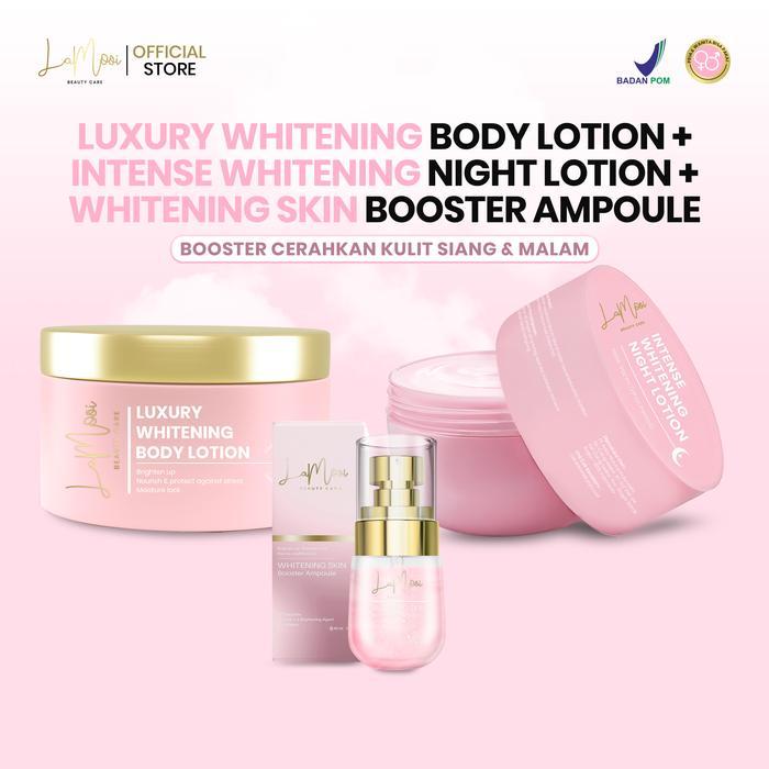 [LAMOOI] Luxury Whitening Body Lotion (HB Siang) + Intense Whitening Night Lotion (HB Malam) + Body