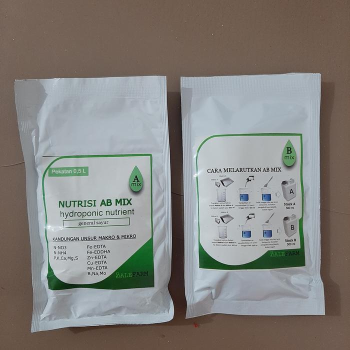 Nutrisi Pupuk Hidroponik AB Mix Sayuran Daun 250gr 100Liter