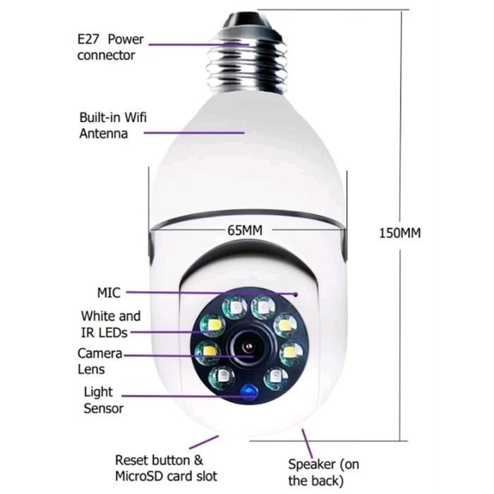 Spc Camera Cctv Bohlam Wifi - Putih