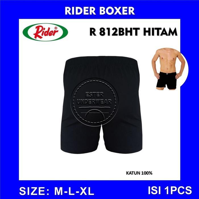 mguf- Rider Premium Boxer Man R 812Bht Hitam Isi 1 Pcs