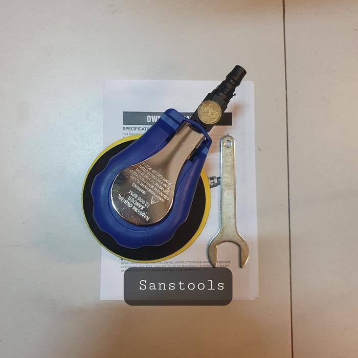 Air palm orbital sander 5" pneumatic polisher / mesin amplas angin 5in