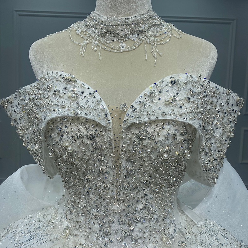 Brand Gorgeous Wedding Dress Elegant Wedding Ball Gown Organza