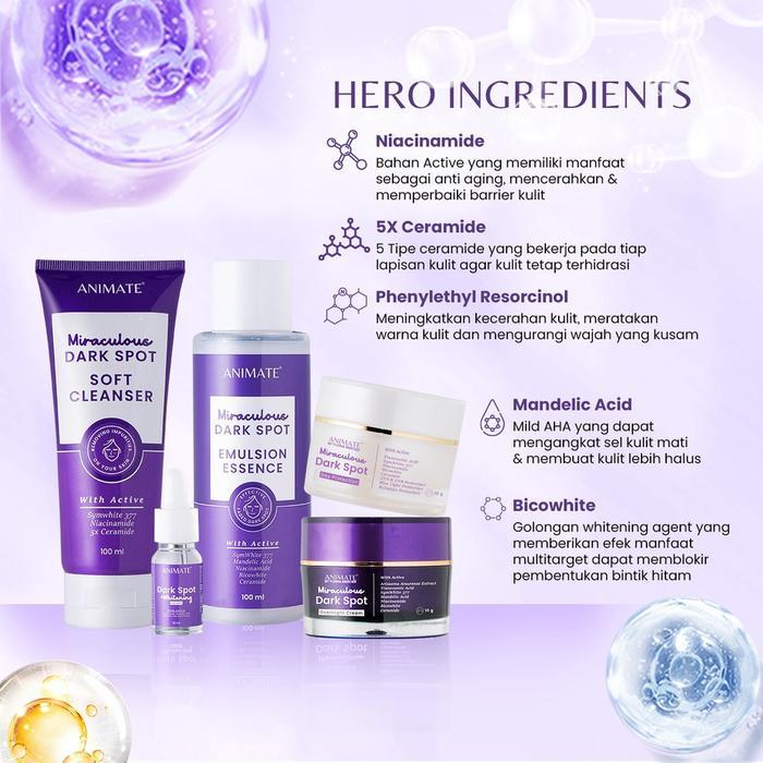 Animate Paket Wajah Instant Whitening Glowing Barrier Acne Solution