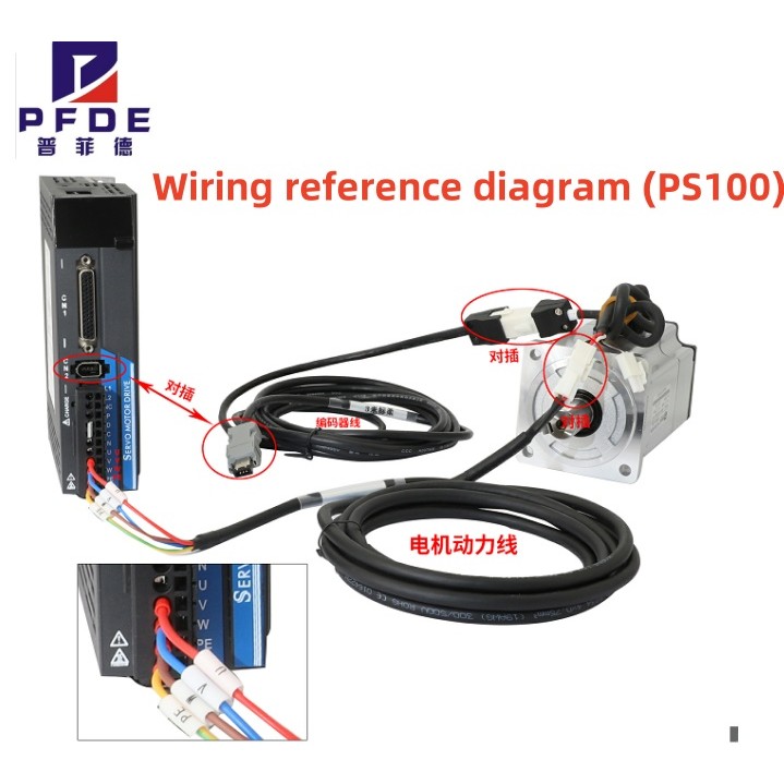 New 750W Ac Servomotor 2.39N.M 80 Drive Kit 3000Rpm Drive +17 Bit Magnetic Encoder+Encoder Cable