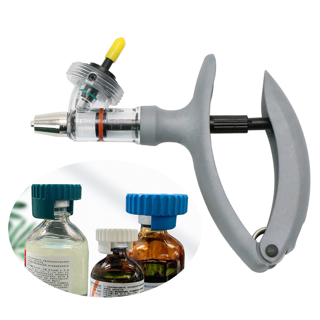 1 Pc Livestock Continuous Injection Syringe 5 ml Plastic Automatic Vaccination Animal Medicine
