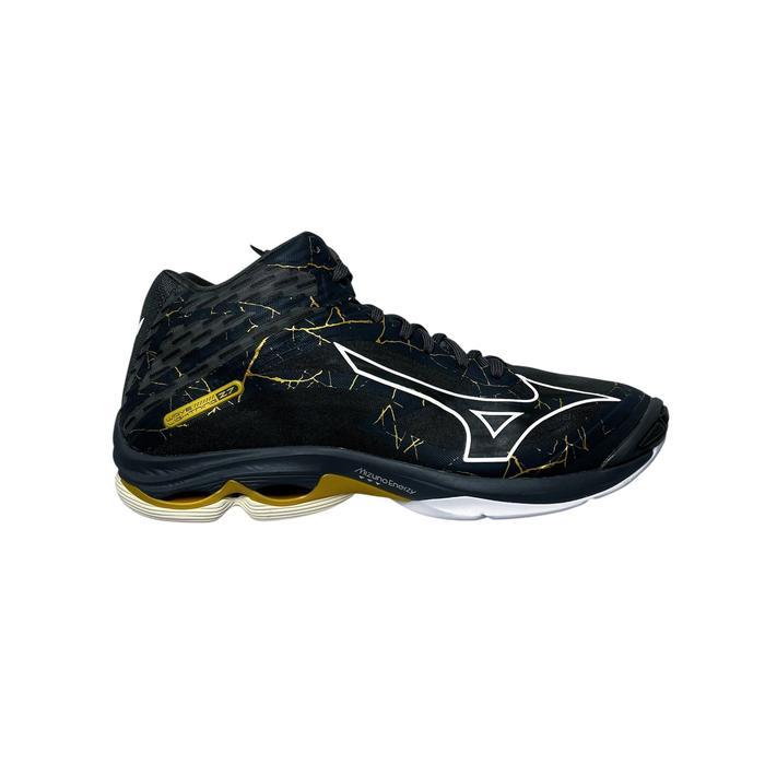 Sepatu Voli Volly Mizuno Wlz 7 Mid Black Gold Original