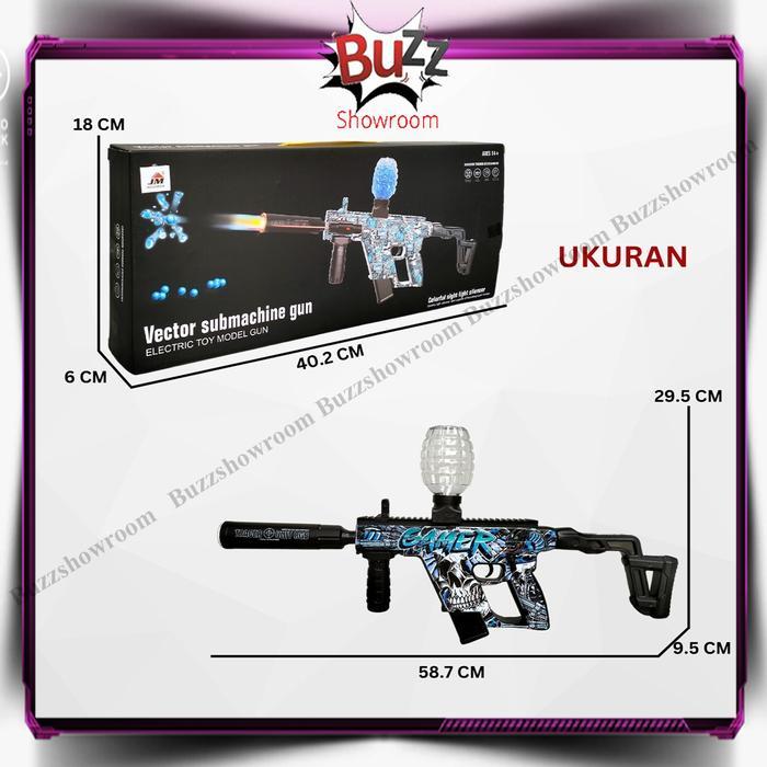 Tembakan Anak Wgg Kriss Vector Water Gel Blaster Mainan Submachine Gun Watergel Kode 1230