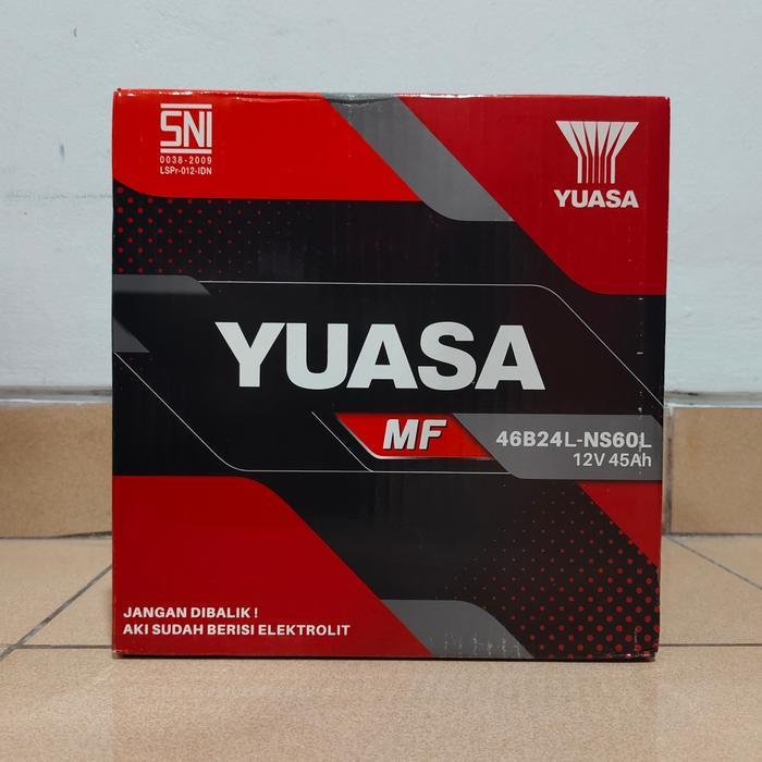 Aki Mobil Nissan March, Evalia, Grand Livina, Livina NS60L / 46B24L YUASA MF AKI KERING 12V / 45AH