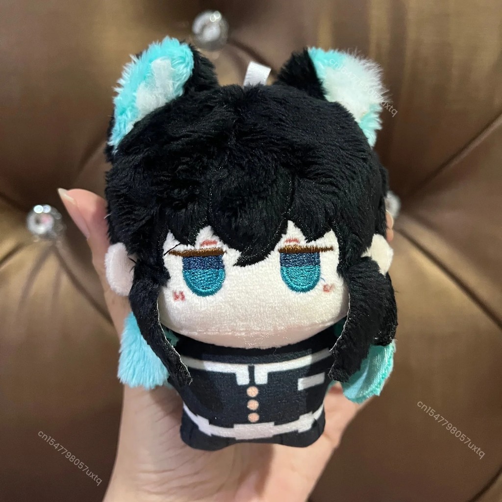 Demon Slayer Tokitou Muichiro Lovely Keychain Cute Stuffed Figure Doll Pendant Anime Cartoon