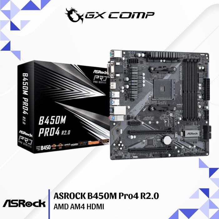 ASROCK B450M PRO4 R2.0 AMD AM4 HDMI
