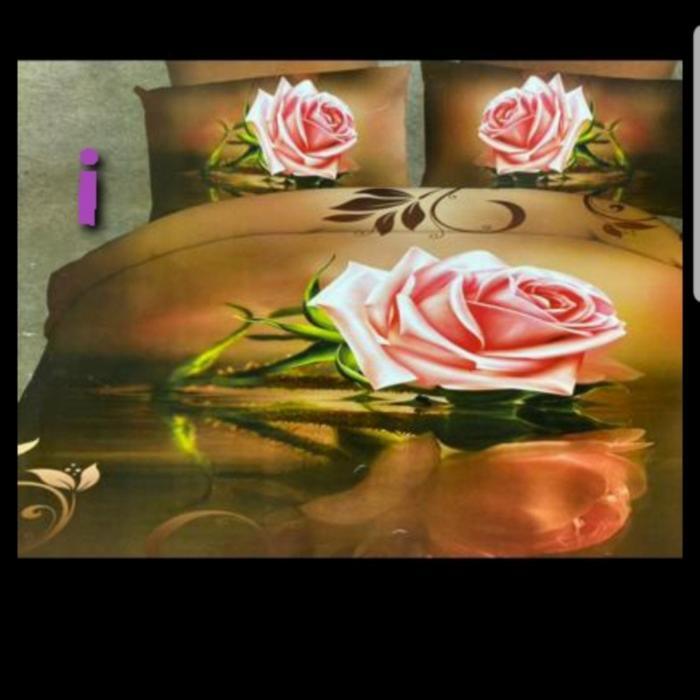 TERLARIS Bed Cover Katun Panel 3D import Orchard king size 10x200 t25cm Selamat Berbelanja