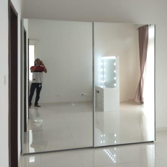 Lemari Pakaian Full Cern Rel Gantung 2 Pintu /Rel Gantung/Lemari Duco /Lemari Baju Nimalis / Nota