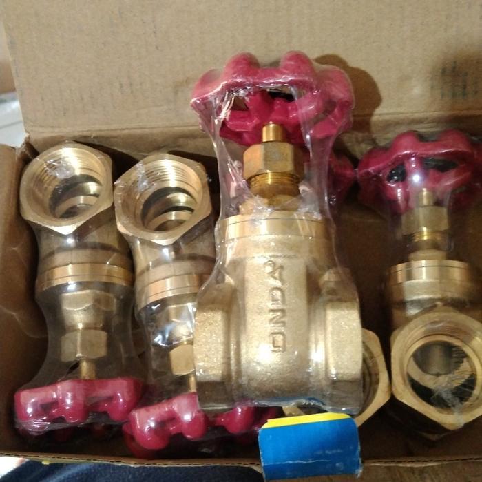 gate Valve Onda 1 inch Kuningan / stop kran Kuningan Onda 1" original