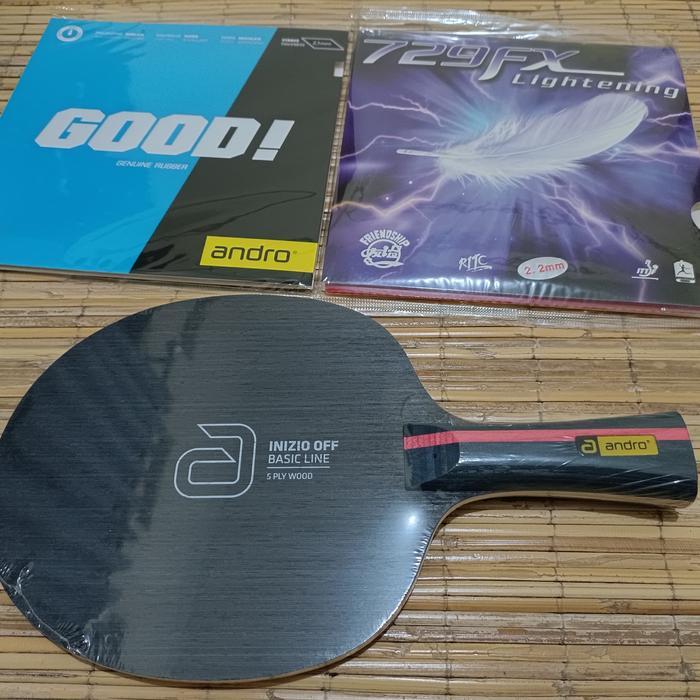 DISKON PAKET BET TENIS MEJA ANDRO INIZIO OFF PLUS 729 GINAL READY STOCK