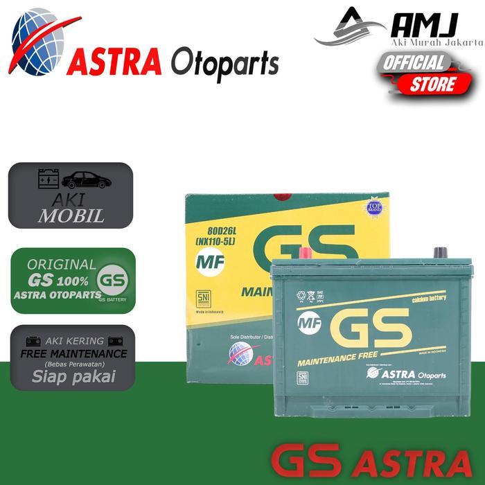 DISKON GS MF Astra Aki Mobil Toyota Harrier 80D26L - 70Ah Aki Kering READY STOCK