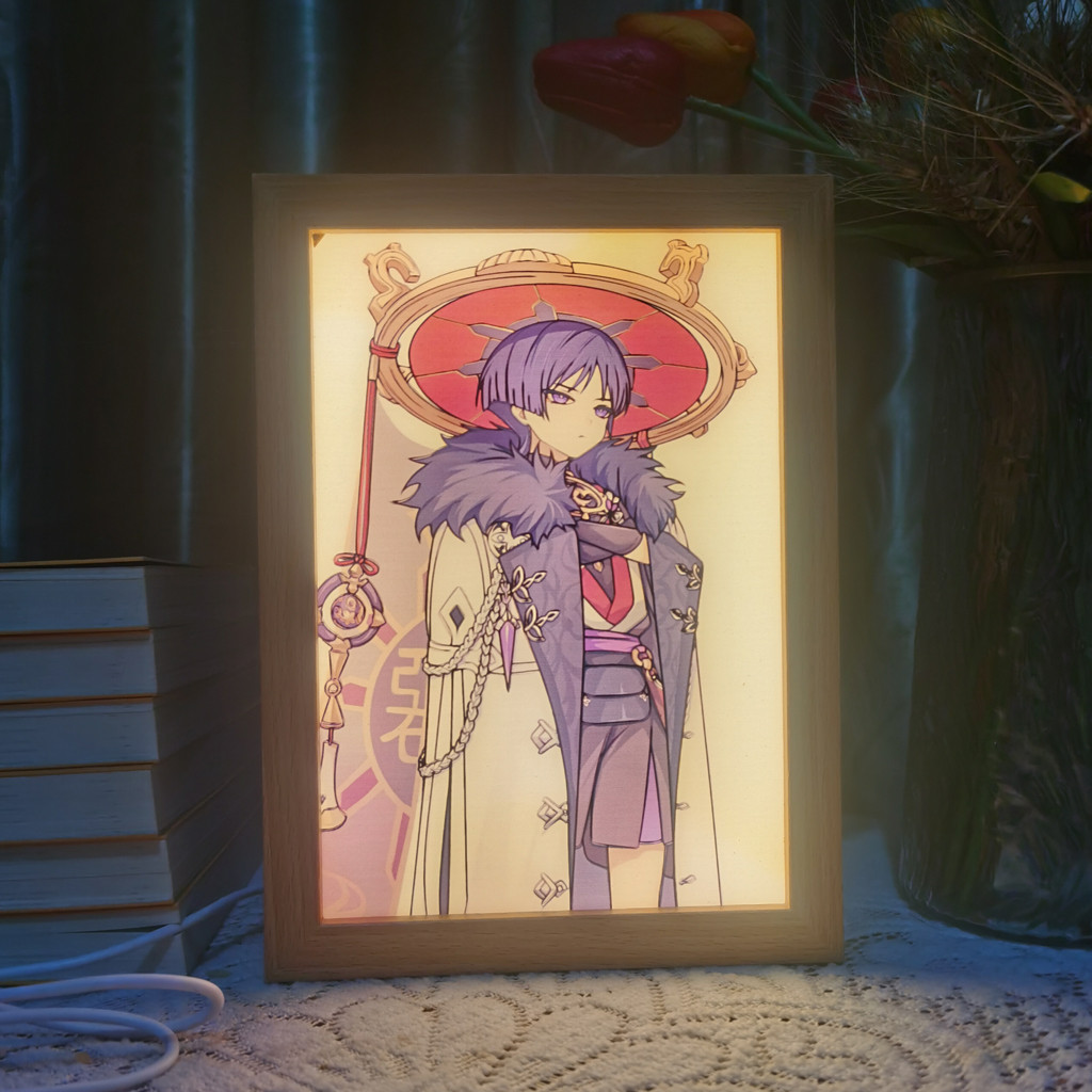 3D Led Photo Frame Anime Lamp Wanderer Genshin Impact Art