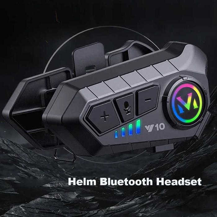 Intercom Helm Bluetooth Radio FM Headset Helmet Motorcycle -