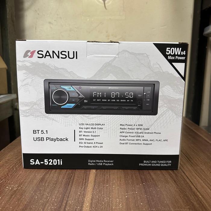 Single Din Mp3 Usb Sansui Sa-5201I Bluetooth Radio/Usb Playback Premium Sound Quality