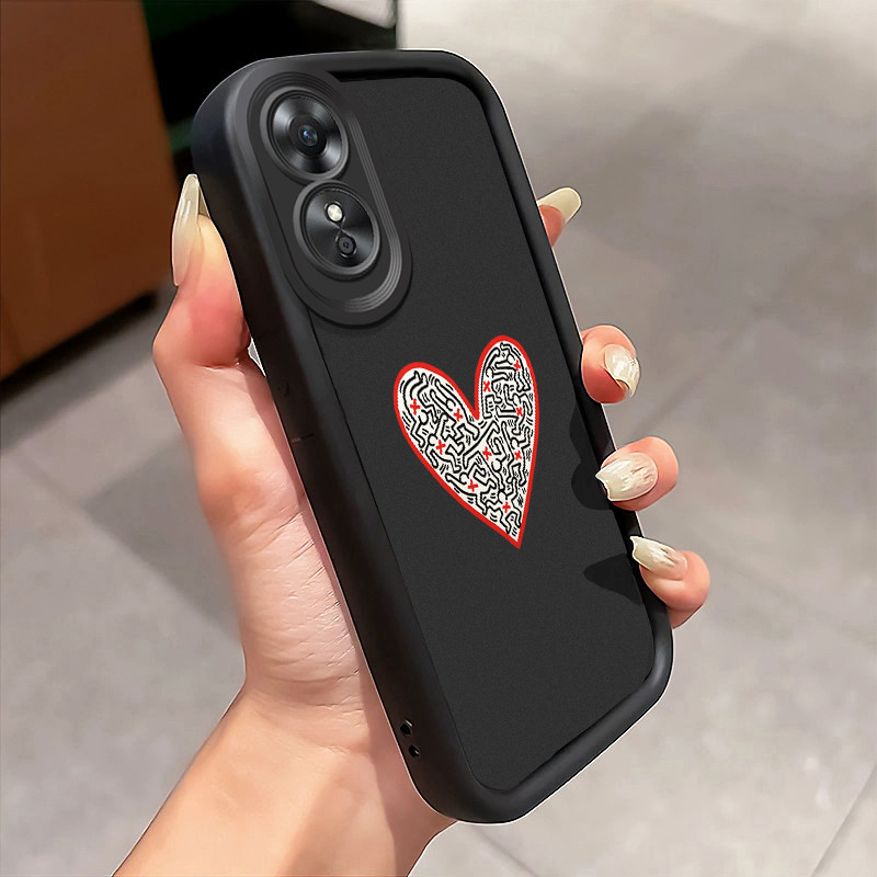 Casing Hp OPPO A17 OPPO A17K Case Casing Wajah harimau pola Kasus HP Tangga Langit Mewah Silikon Sof