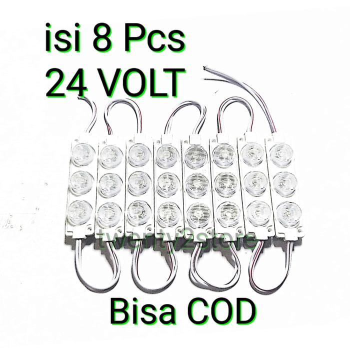 isi 8 Pcs LED 3 mata 24 volt Lampu LED 3 mata 24 volt Kolong truk