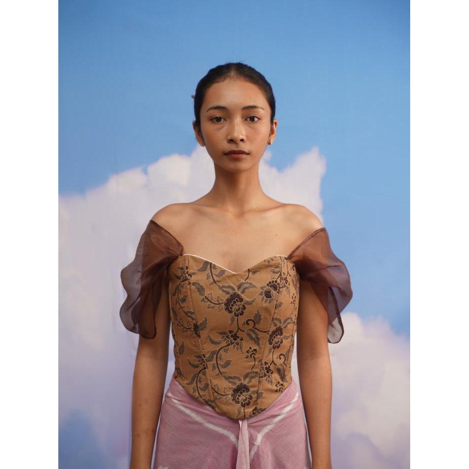 Batik Bustier With Sleeve