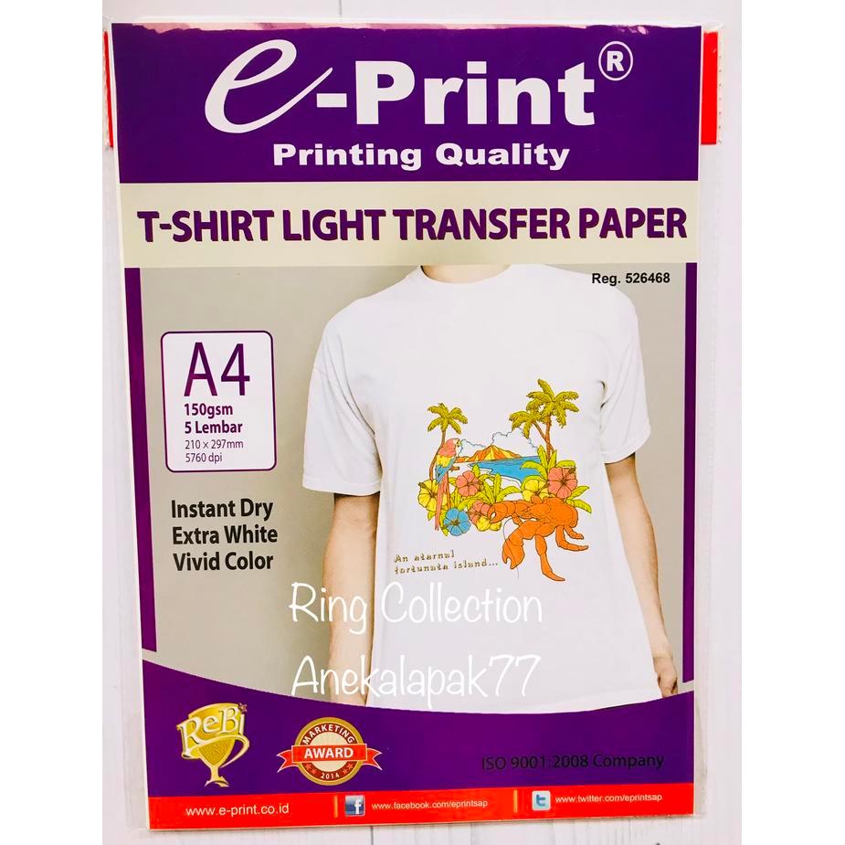 ptbtr- Transfer Paper / T-Shirt Transfer Paper A4