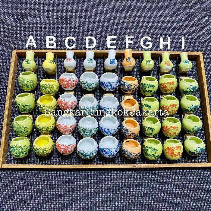 Cepuk Keramik Kecil Pleci Kolibri 5Pcs Ori Vietnam