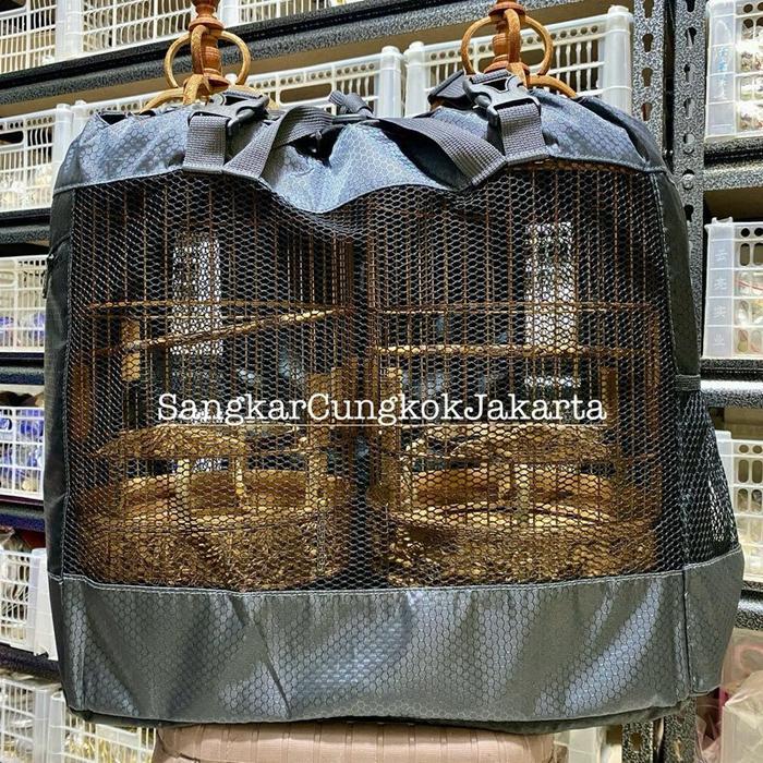 Tas Sangkar Cungkok D22 Longchim Pleci Auriventer Mata Puteh ISI 2
