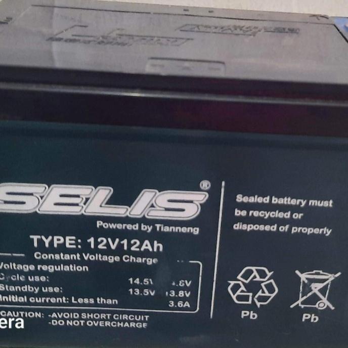 3pcs 1 Box perdus Aki Selis 12v 12ah Aki Sepeda Listrik Aki Original Selis Baterai
