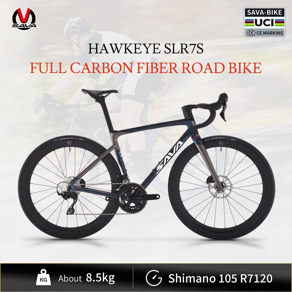 SAVA HAWKEYE Carbon Road Bike with SHIMAN0 105 7120 Kit T800 Carbon Road Bike Race Bike Aluminum