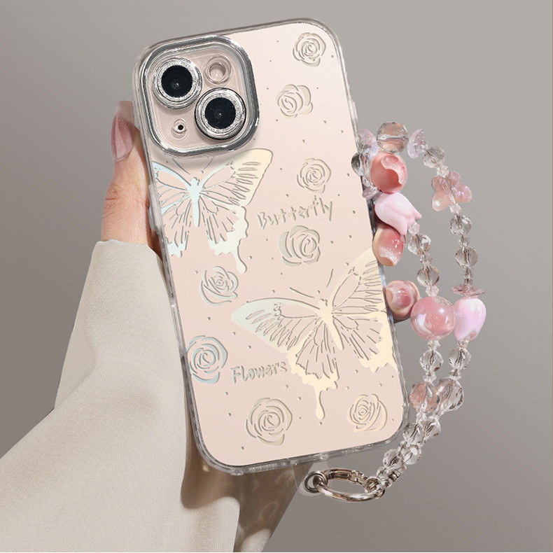 Kupu-Kupu Pink Bunga Aesthetic Girl Casing Hp Infinix 9 8 50 5G Smart 10 50I 60 Pro Plus 60I 40I Hot