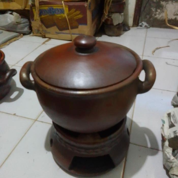 MURAH  10 set prasmanan tradisional gerabah tanah liat kuali gentong Premium