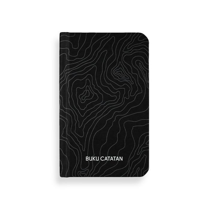 Buku Catatan Kontur A6 HITAM navdar koperasi wanadri Promo Premium