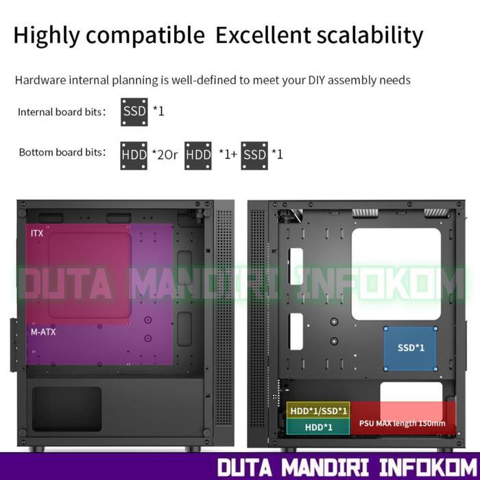 SEGOTEP PRIME D - ACRYLIC SIDE MINI TOWER M-ATX GAMING CASE