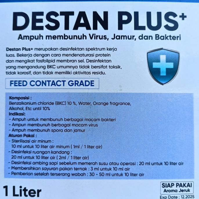 DESTAN PLUS 1 LITER DESINFEKTAN KANDANG DESINFEKTAN AYAM BEBEK SAPI