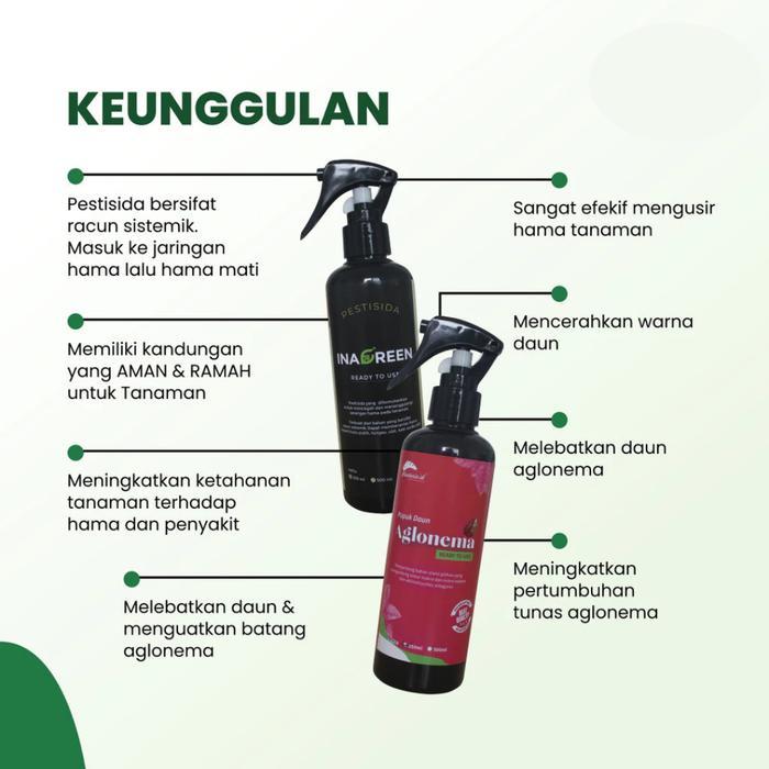 FARM- Bundling Hemat Pupuk Aglonema 250Ml+Pestisida 250Ml Berkualitas Daun Tanaman