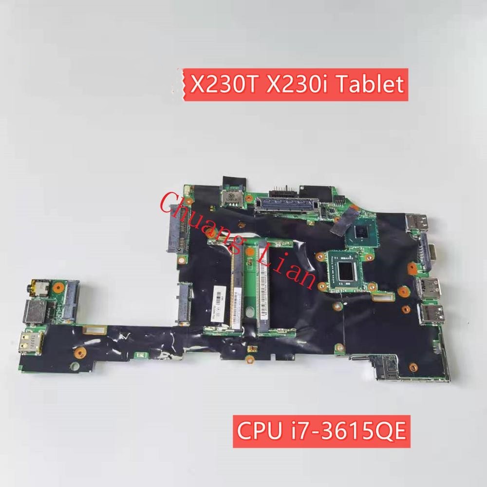For Thinkpad X230T Tablet Laptop Motherboard With Cpu I7-3612Qe I7-3615Qe I5-3320M I7-3520M Ddr3