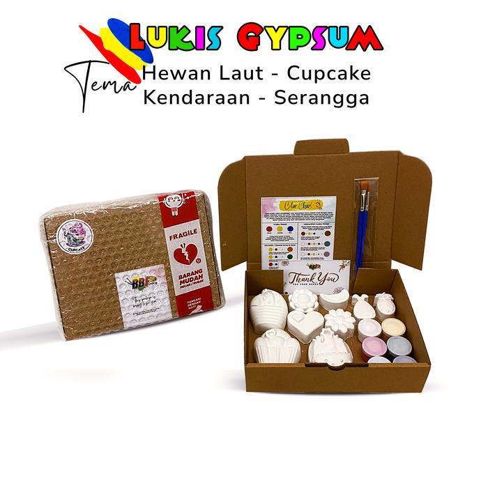 BABYLOLI- Patung Lukis Gypsum Mainan Kreatif Edukasi Anak Melukis Gipsum Diy Kit Painting Paket
