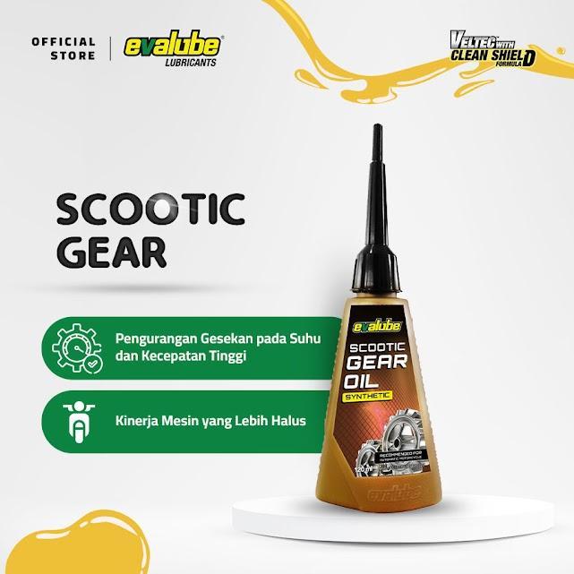OLI TRANSMISI MOTOR MATIC EVALUBE SCOOTIC GEAR OIL SYNTHETIC (120ML)
