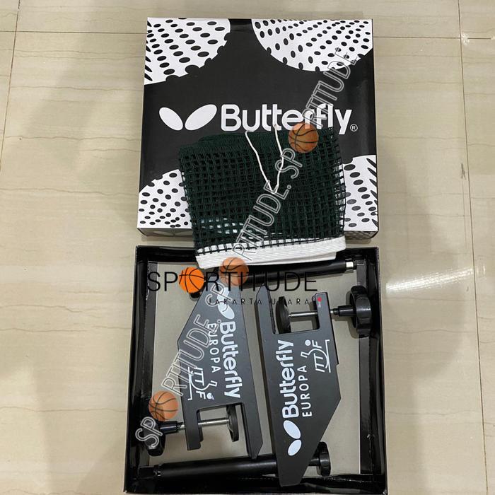 Net Dan Tiang Pingpong Butterfly Europa Premium (Satu Set)