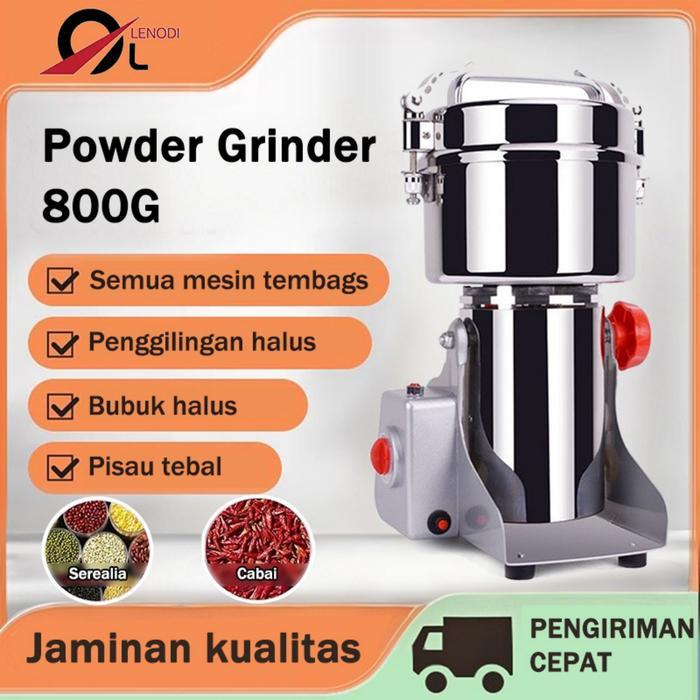 800G mesin penepung listrik powder grinder Serbaguna Miller Mesin Penepung Bumbu Rempah / Tepung /