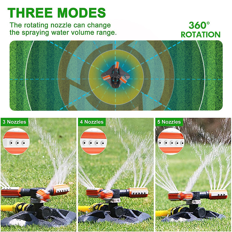 Lawn Sprinkler Upgraded Garden Sprinkler Automatic 360 Degree Rotation Irrigation Grass Sprinkler Sy