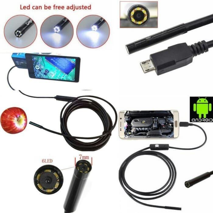 Usb Camera Inspeksi Endoskop Spy Camera Endoscope Borescope Panjang 2M
