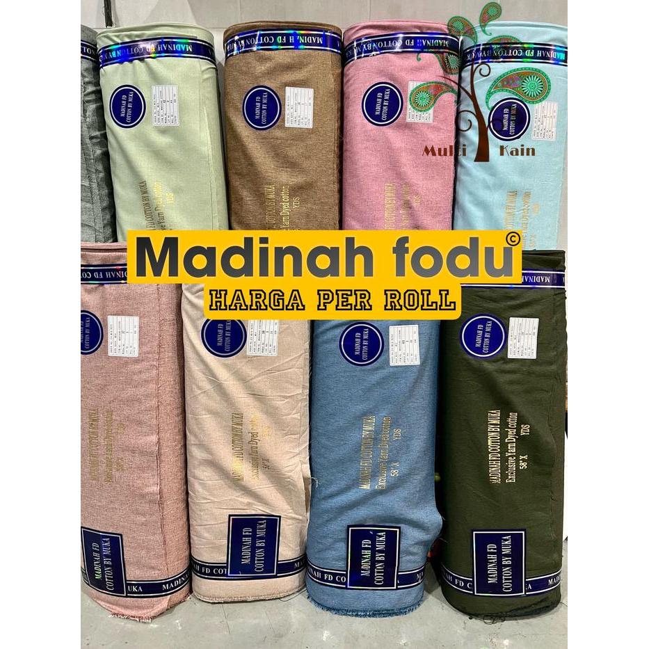 RELIGBANGET- Bahan Kain Katun Cotton Madinah Premium 1 Roll 40 Yard