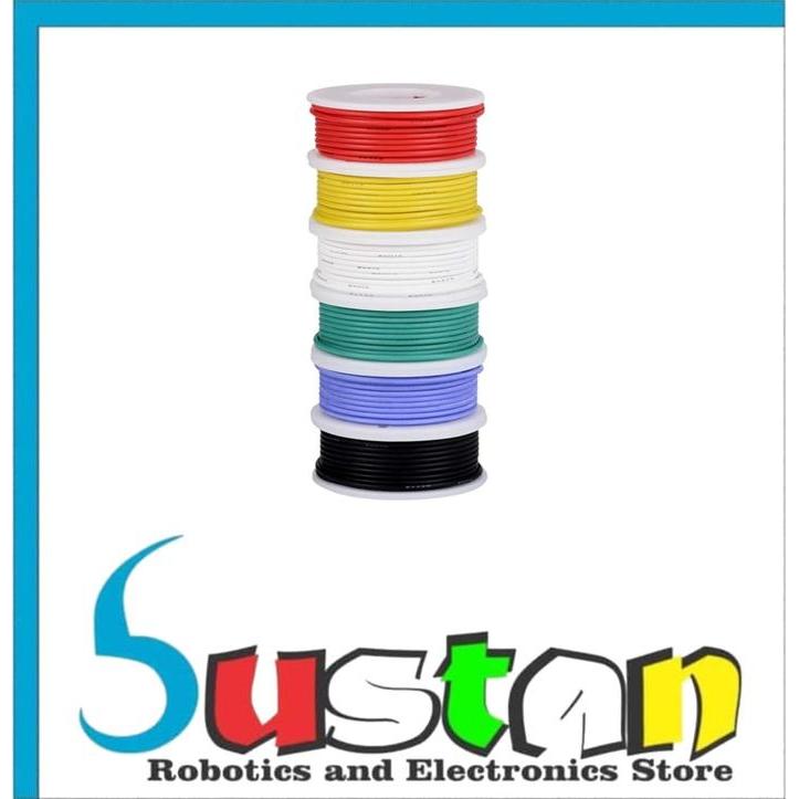 TRIKTRIK- Kabel Serabut Awg28 Silicone Silikon 1 Roll 15M 15Meter Cable Awg28