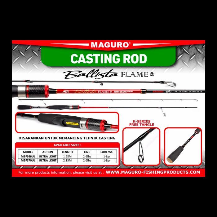 Joran Ul Maguro Ballista Ice Flame 662 2-6 Lb Ultralight -Gratisongkir