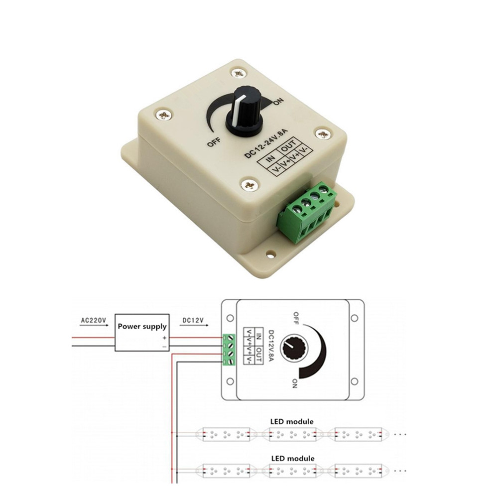 Voltage Regulator Dc-Dc Voltage Stabilizer 8A Power Supply Adjustable Speed Controller Dc 12V Led
