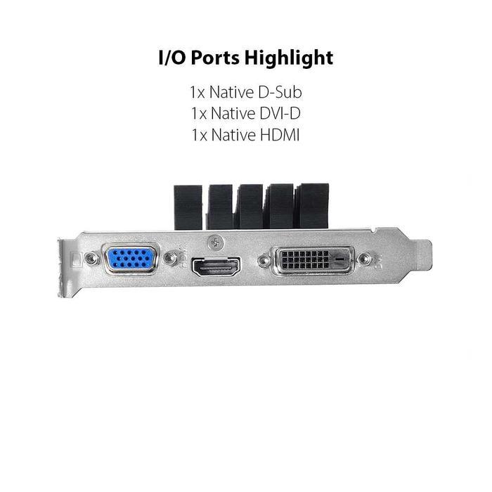 ASUS GEFORCE GT 730 2GB GDDR5 LOW PROFILE - VGA CARD