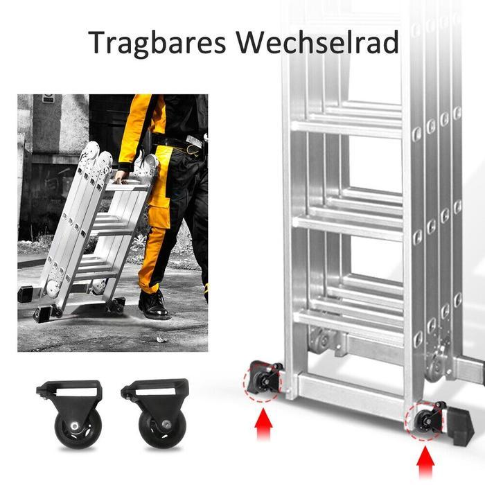 TANGGA LIPAT 5.8 METER PADUAN ALUMINIUM TELESKOPIK TANGGA TELESKOPIK MULTIFUNGSI